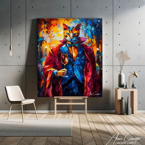 tableau chat coloré