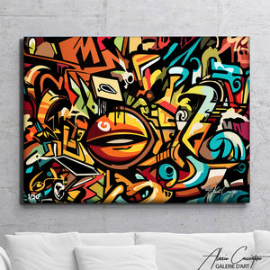 tableau graffiti moderne