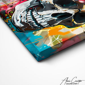 TABLEAU TÊTE DE MORT POP ART AlessioCacciatore
