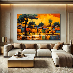 TABLEAU PEINTURE AFRICAIN