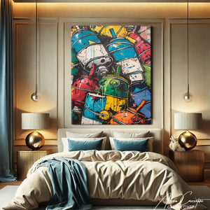 Tableau Street Art Coloré