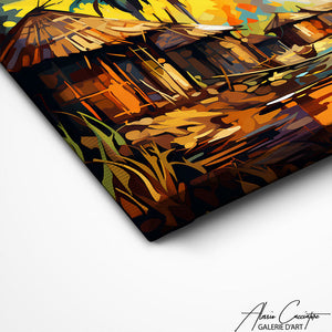 TABLEAU AFRICAIN PAYSAGE Alessio Cacciatore