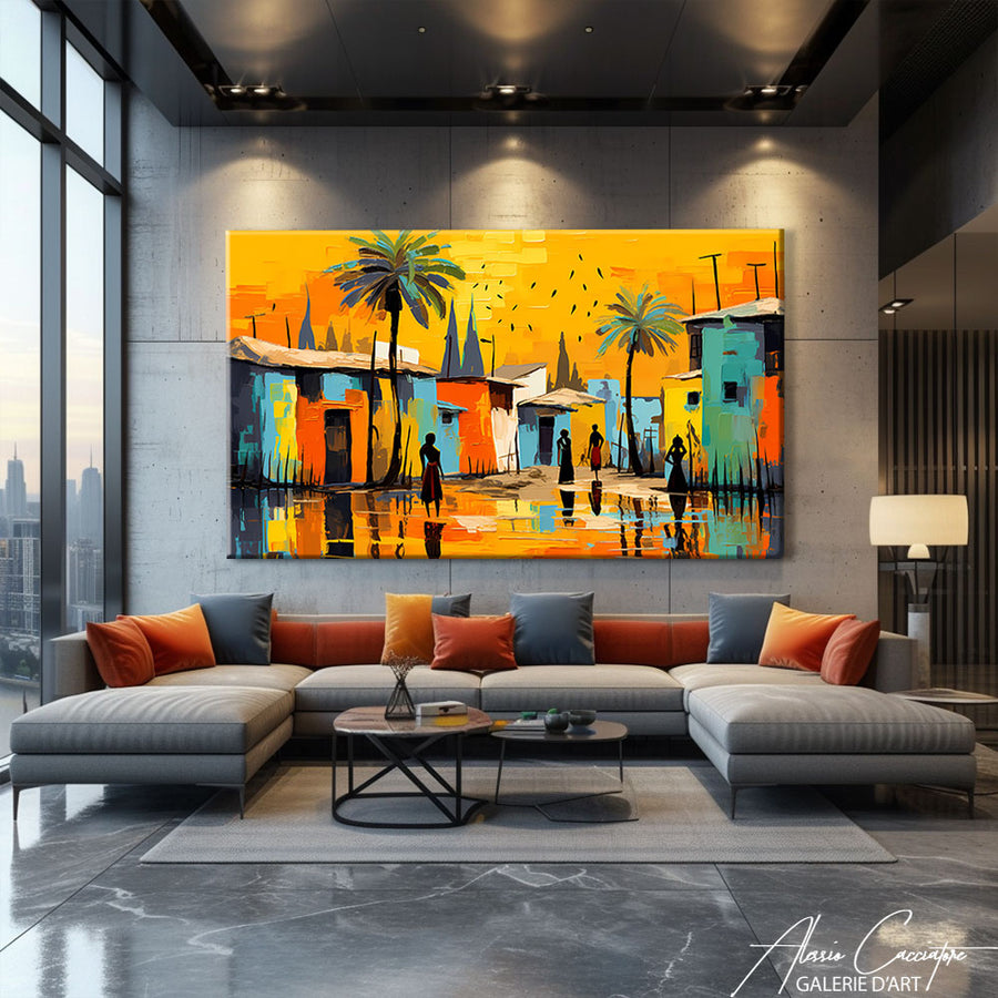 Peinture maison africaine – mise en situation