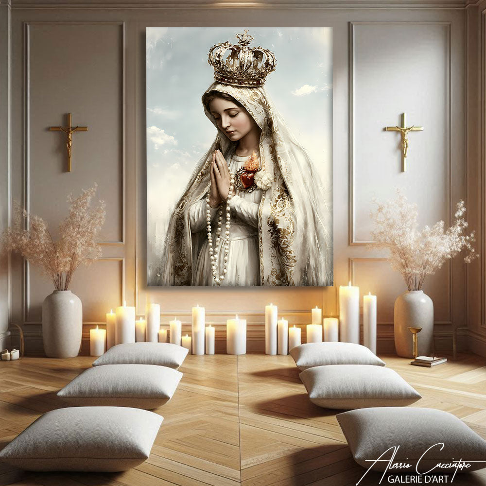 TABLEAU VIERGE MARIE ABSTRAIT