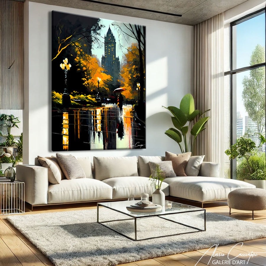 TABLEAU NEW YORK PLUIE Alessio Cacciatore – mise en situation