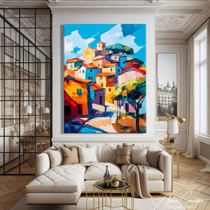 Tableau Pastel Abstrait