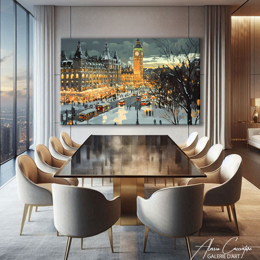 Tableau Paysage Londres – mise en situation
