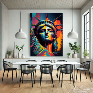 TABLEAU STATUE DE LA LIBERTÉ POP ART Alessio Cacciatore
