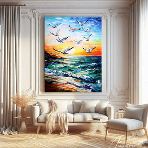 Tableau Abstrait Mer