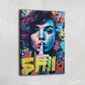 Tableau Street Art Fille