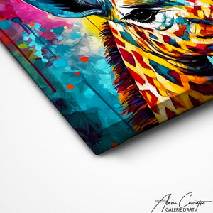 TABLEAU GIRAFE COULEUR Alessio Cacciatore