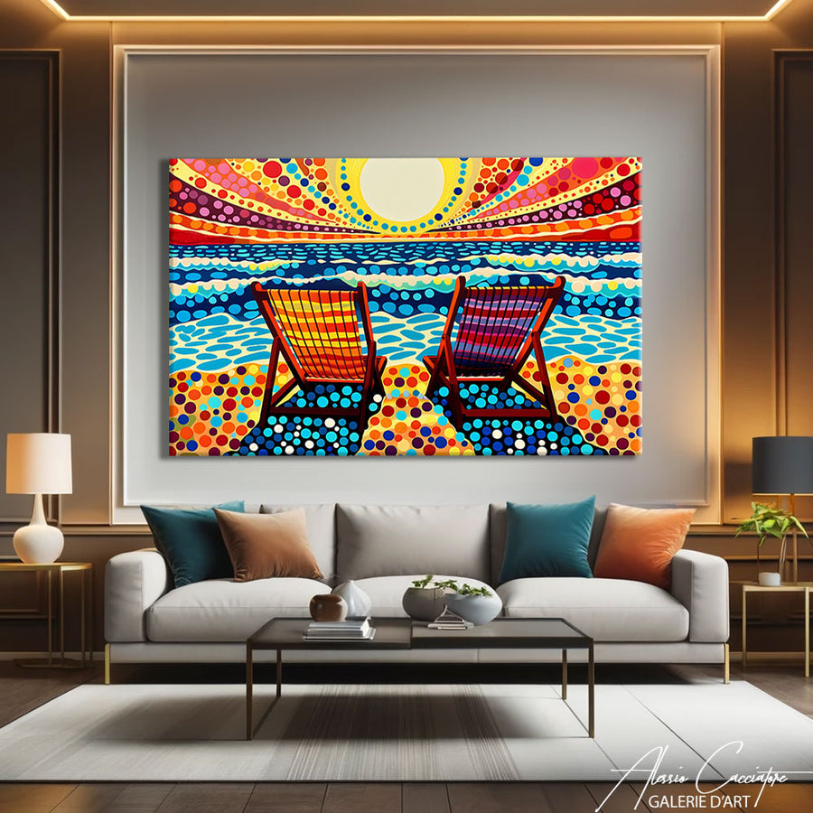 Tableau Pop Art Coloré – mise en situation