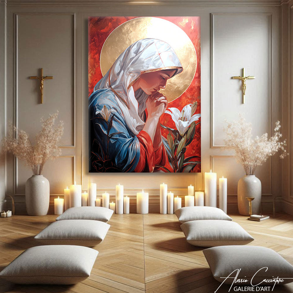 TABLEAU VIERGE MARIE LUNE