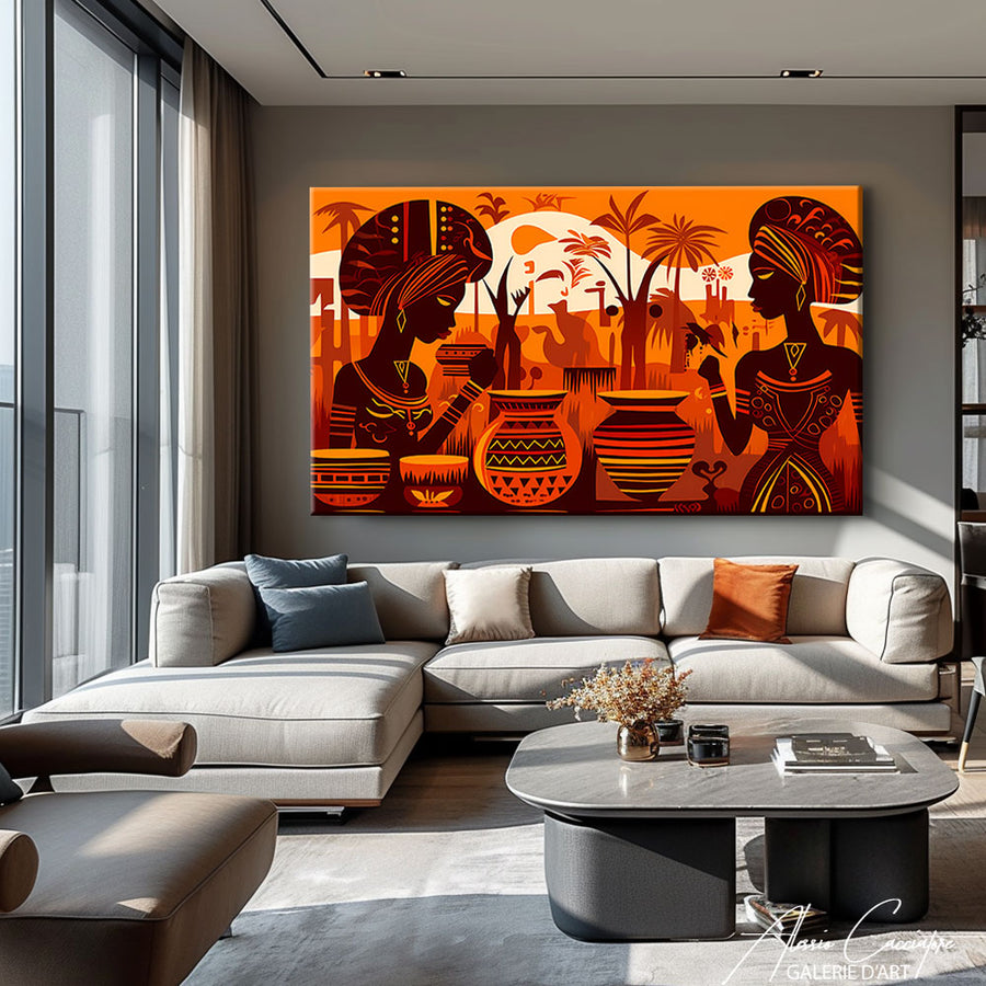 peinture ethnique africaine – mise en situation