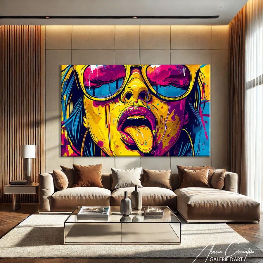 tableau pop art coloré – mise en situation