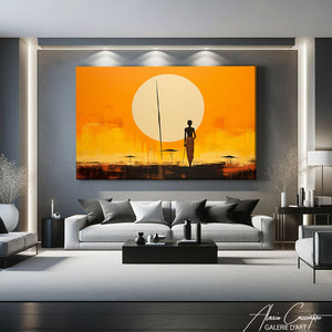 Peinture africaine paysage