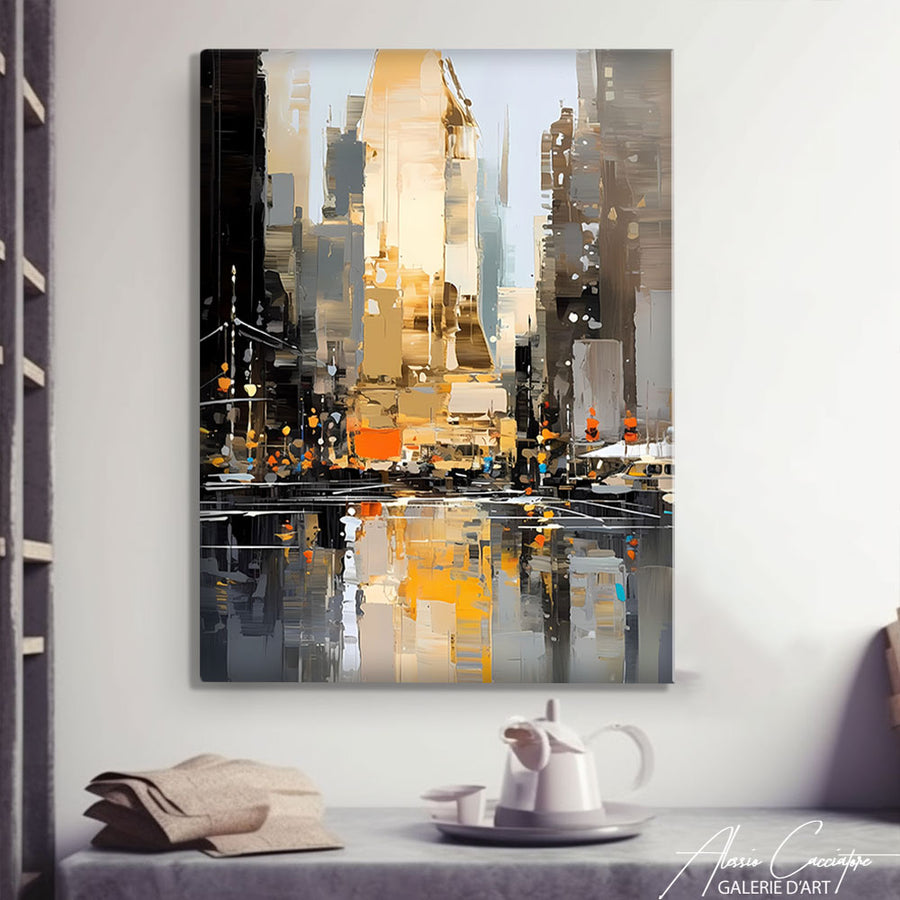 tableau vertical new york – mise en situation