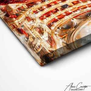 TABLEAU ABSTRAIT ROUGE ET OR AlessioCacciatore