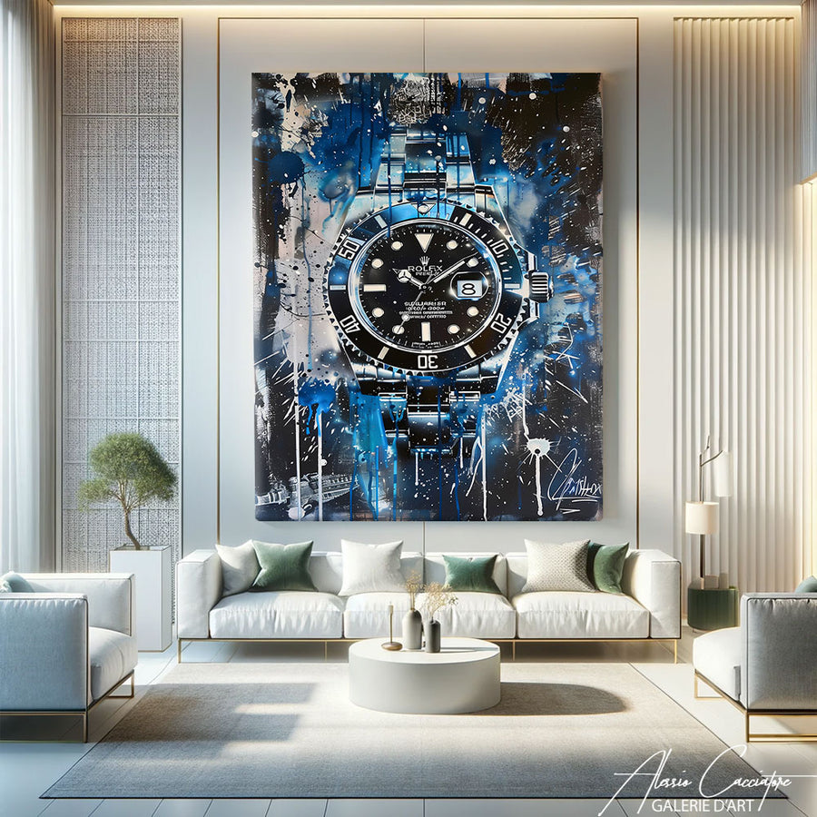 Rolex tableau bleu – mise en situation
