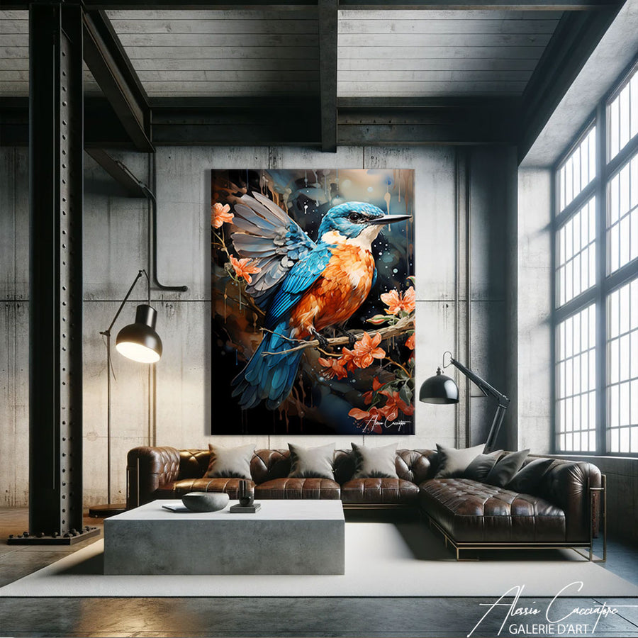 Peinture Oiseau Moderne – mise en situation