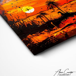 TABLEAU TRIPTYQUE AFRIQUE Alessio Cacciatore