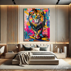 TABLEAU LION STREET ART