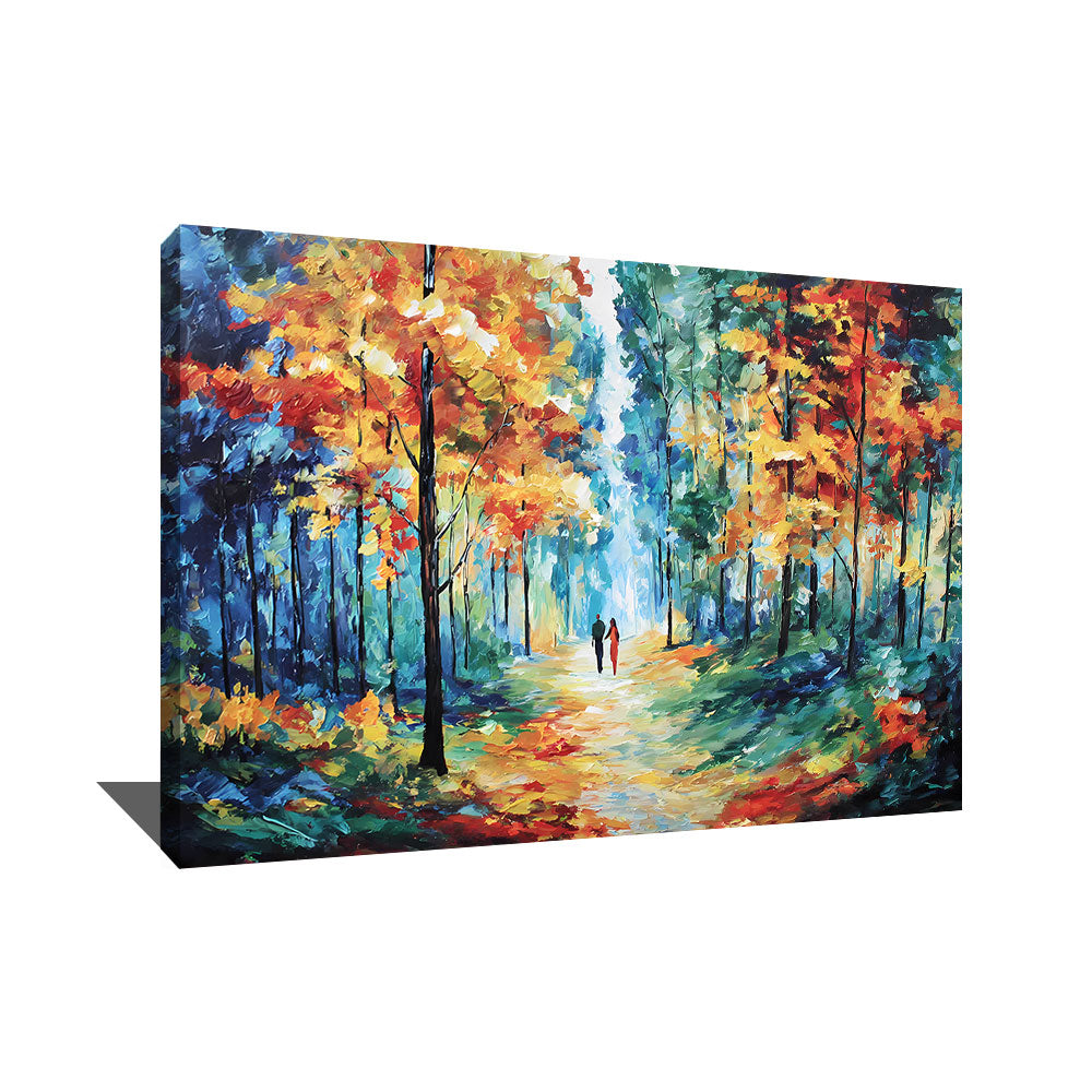 TABLEAU AQUARELLE FORÊT