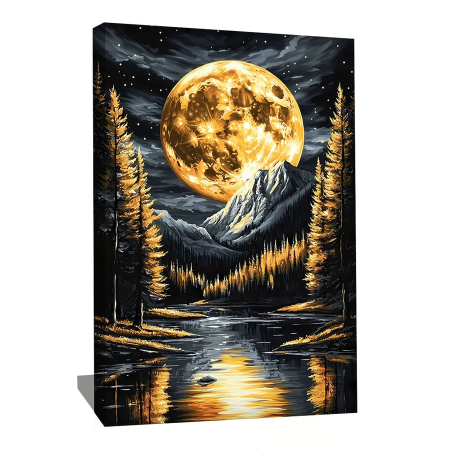 TABLEAU LUNE MONTAGNE