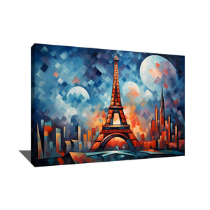 tableau cubiste tour eiffel