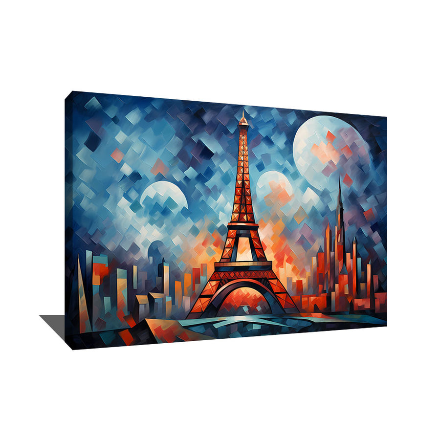 tableau cubiste tour eiffel