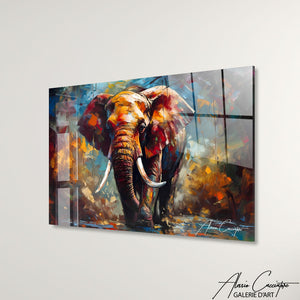TABLEAU ÉLÉPHANT AQUARELLE Alessio Cacciatore