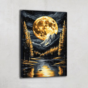 TABLEAU LUNE MONTAGNE