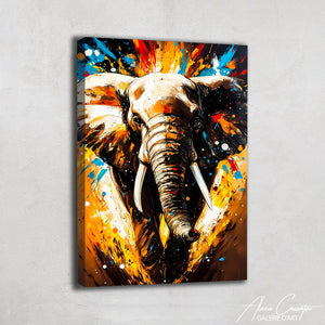 Toile Avec Elephant