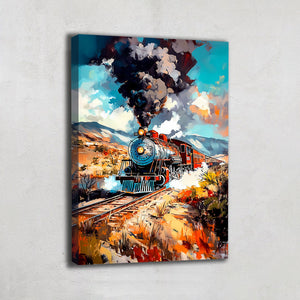 TABLEAU LOCOMOTIVE VAPEUR