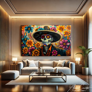 Tableau Tête de Mort Femme