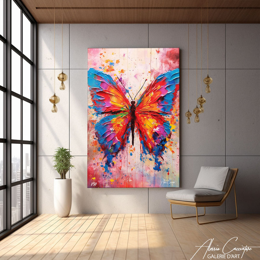 tableau peinture papillon – mise en situation