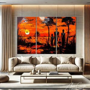 Tableau Triptyque Afrique