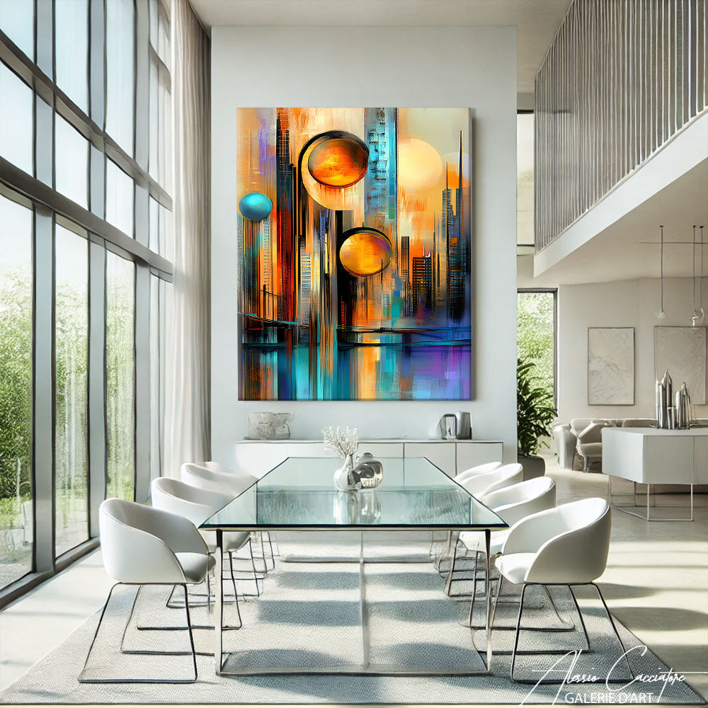 Tableau peinture acrylique moderne