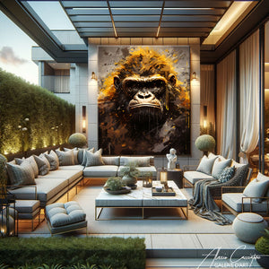 tableau tete de gorille