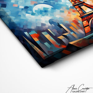 TABLEAU CUBISTE TOUR EIFFEL Alessio Cacciatore