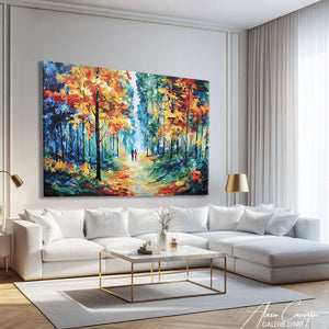 TABLEAU AQUARELLE FORÊT AlessioCacciatore