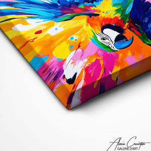 TABLEAU PERROQUET POP ART Alessio Cacciatore
