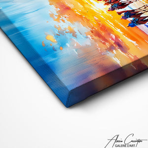 TABLEAU COUCHER DE SOLEIL ABSTRAIT AlessioCacciatore