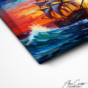 TABLEAU BATEAU ABSTRAIT Alessio Cacciatore
