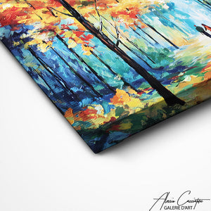 TABLEAU AQUARELLE FORÊT AlessioCacciatore