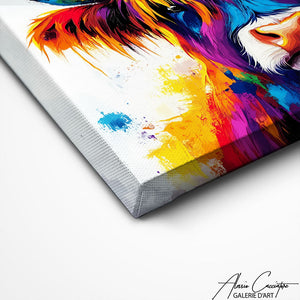 TABLEAU VACHE POP ART Alessio Cacciatore