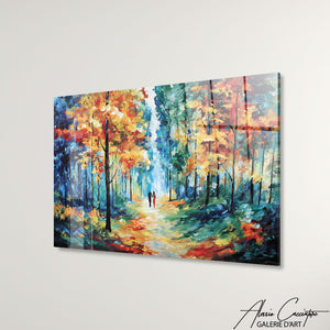 TABLEAU AQUARELLE FORÊT AlessioCacciatore