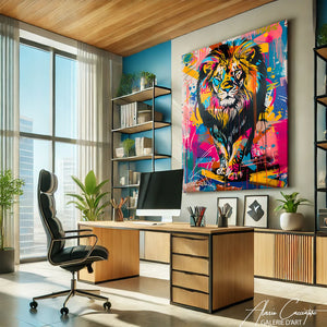 TABLEAU STREET ART LION