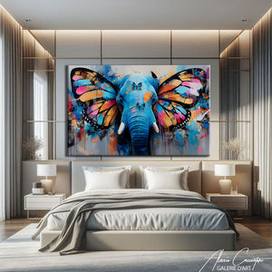 Tableau Elephant Papillon