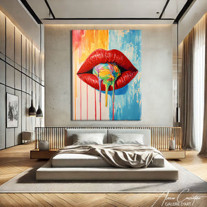 TABLEAU LÈVRE POP ART AlessioCacciatore